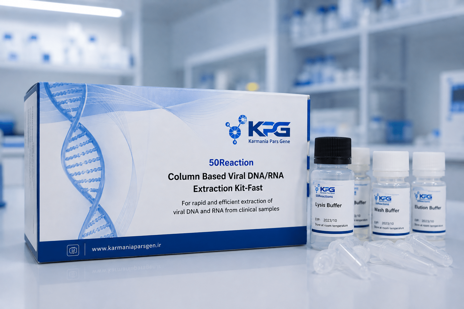 ChatGPT Image Aug 5, 2026, 10_08_51 AM (50Reaction)Column Based Viral DNA/RNA Extraction Kit-Fast - Image 1